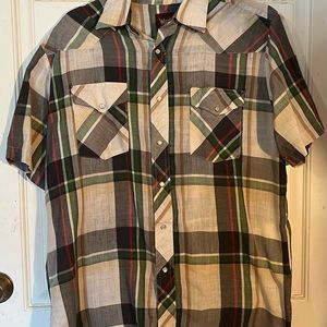 Pearl snap western wrangler shirt